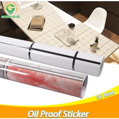 60cmx10Meter Oil and Water Proof Wall Stickers Resistant Kitchen Bar Desktop Home Decoration Marble Pattern wall paper