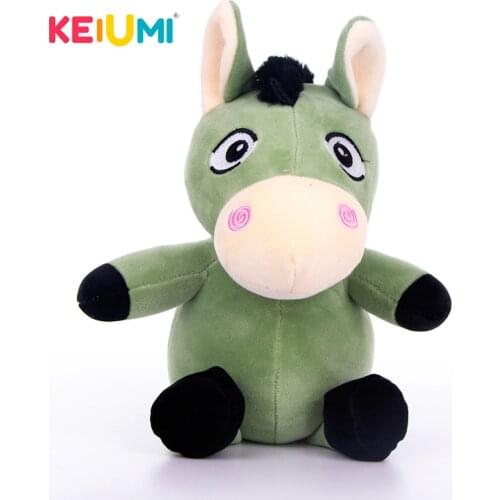 KEIUMI 38 cm Cute Green Cartoon Donkey Plush Toys with Soft Stuffed Animal Toys for Children Kids Girls Birthday Gift