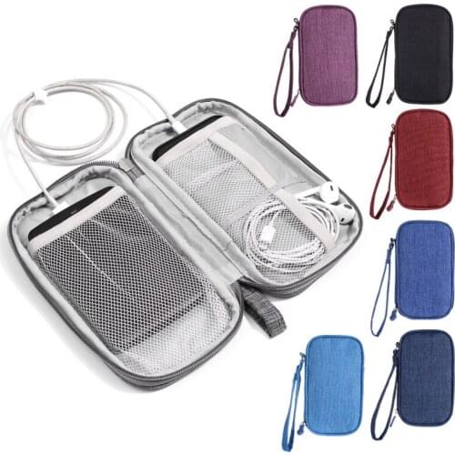 Multifunctional Shockproof Mobile Phone Digital Accessories Storage Bag Power Bank Data Cable Storage Bag Pencil Case
