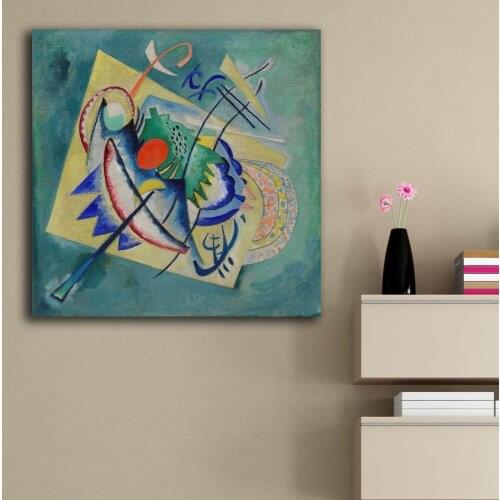 Fashion HD Oil Painting Red Oval Square by Wassily Kandinsk Wall Art Picture Paiting Canvas Prints Home Decor Wall Art Picture