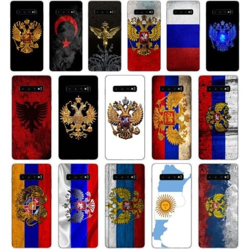 084AA Russia Flag Emblem Soft Silicone Tpu Cover Case for Samsung Galaxy A01 A10 M11 M21 S10 S20 J1 2016 Plus case