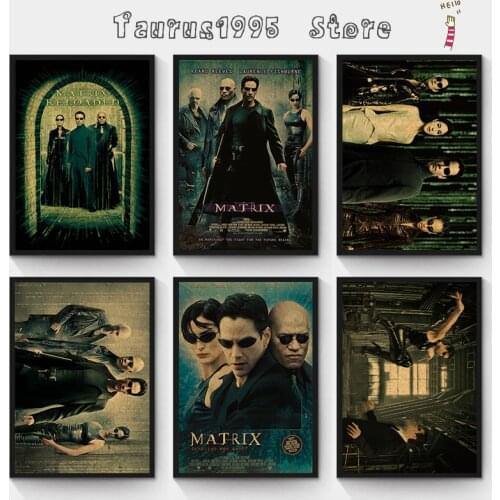 New American Action Science Fiction Classic Movie The Matrix Revolutions Family Retro Poster Decoration canvas painting
