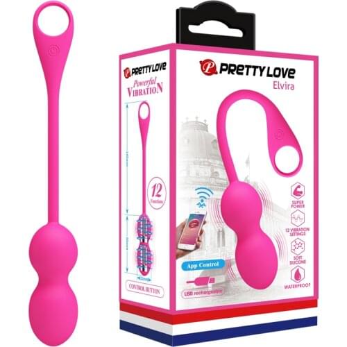 New App Control Wireless Vibrator Vaginal Tighting Kegel Balls, Bluetooth Connect 12 Speed Geisha Ball ben Wa Ball Sex Toys