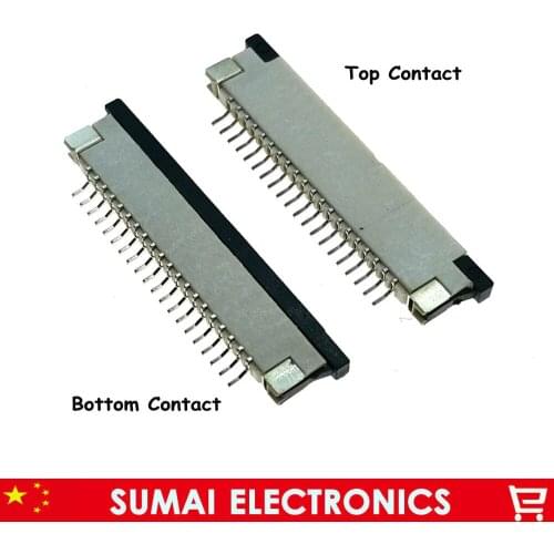 Sample, 20Pin FPC FFC connector socket,20 pin 1.0mm flex cable socket for LCD screen interface.ROHS,20P
