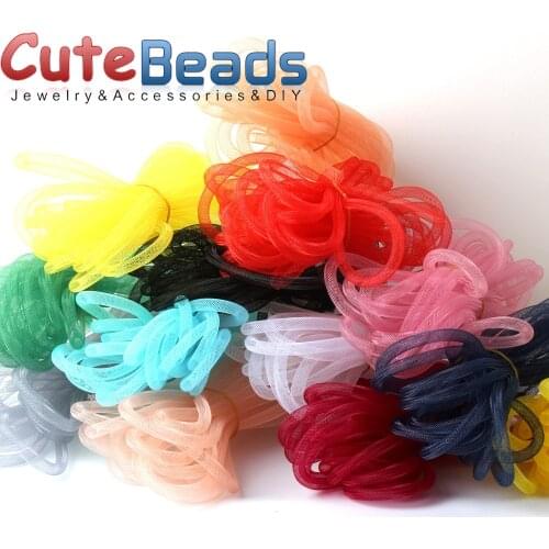 8mm 5M/lot wholesale Colorful Mesh Bracelet jewelry DIY fitting With Crystal stones Filled necklace choker OlingArt