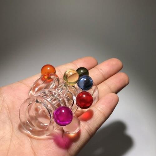 2021 Colorful Transparent Acrylic Rings Geometric Ball Glass Rings For Women Girls Korea Fashion Ring Jewelry Gifts