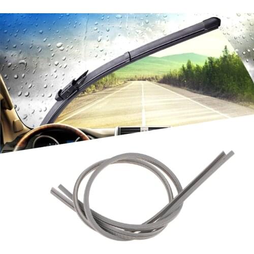 26 Inch Car Window Wiper Blade Strip Universal 6mm Auto Window Boneless Wiper Blades Silicone Strips Dual Rubber Car Accessories