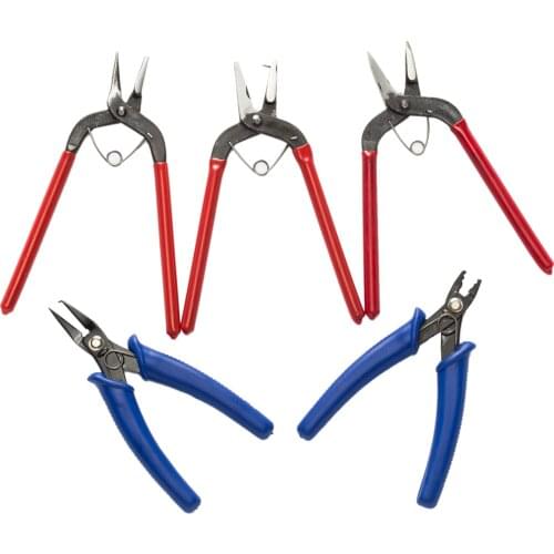 1 Piece Red Handle Punching clamp/Flat Pliers/Positioning pincers/Hook forceps DIY Tools Findings Jewelry Making 12-16cm