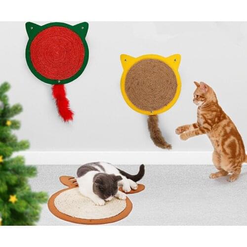 Sisal Pad Cat Scratch Board Protector Furniture Halloween Cat Scratching Mat Toy Carpet wall painting decorated paw grinding