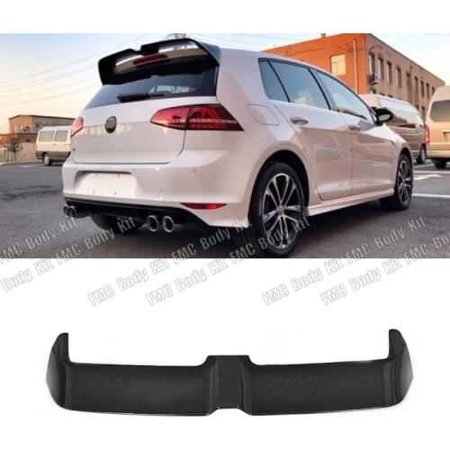 High quality ABS spoiler For Volkswagen Golf 7 MK7 2013-2019 primer or Carbon Fiber Decorative pattern rear wing Golf spoiler