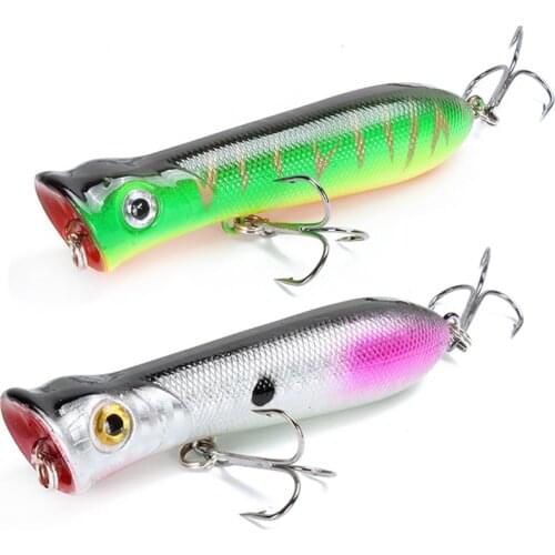 1Pcs 8cm 11g Popper Fishing Lure 6# Hooks Pesca Topwater Artificial Bait Carp Fishing Tackle Top Water Lures Wobbler Crankbait
