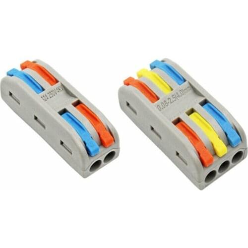 10Pcs SPL-2 SPL-3 SPL-4 SPL-5 Line Electrical Connectors Wire Block Clamp Terminal Cable New Split line connector Conector