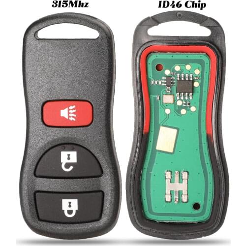 315MHZ 3 Buttons Car Keyless Entry Remote Key Fob Replacement For Infiniti/Nissan Frontier Murano Armada Pathfinder 2002-2008