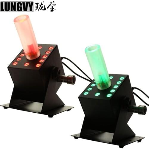 Free Shipping 2pcs/Lot 12x3w RGB Easy Adjustable Angle Cannon Milky White Column Led CO2 Machine DMX Control