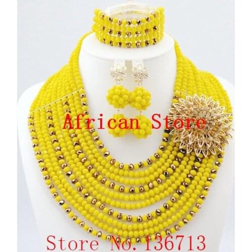 New year big sale! Classic Orange red blue Nigerian/african beads jewelry set sets in wedding party dinner dress for women L171