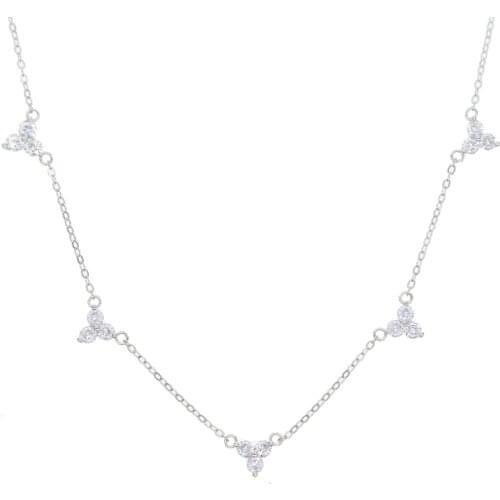 100% 925 sterling silver chain AAA cubic zirconia chocker Choker Necklace Collar Women Statement 925 Jewelry Bijoux