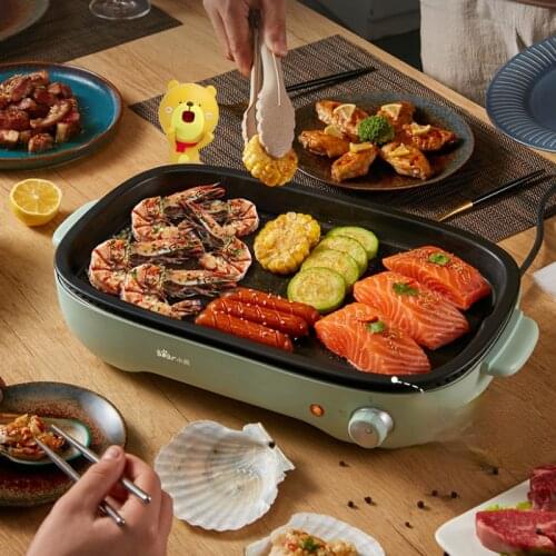 Korean Household Electric Ovens Smokeless Nonstick Barbecue Machine Electric Hotplate Teppanyaki Grilled Meat Pan