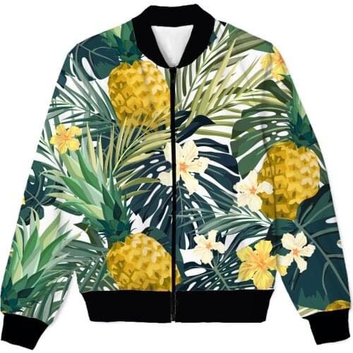 REAL American US SIZE Custom Exotic tropics 3D Sublimation print Zipper Up Jacket plus size 4XL 5XL 6XL