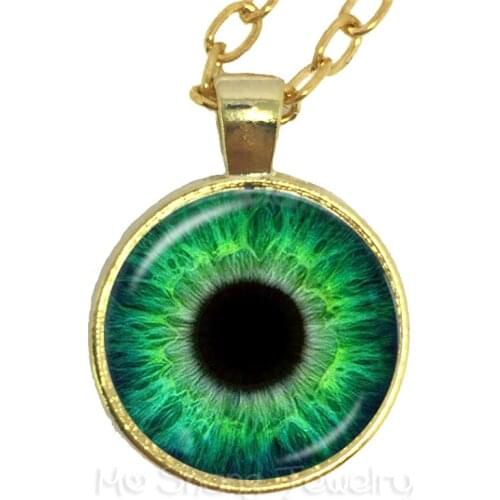 2018 New The Nice Pupil Pattern Necklace 25mm Glass Cabochon Pendant Necklace Gift For Best Friends