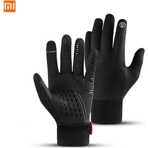 XiaoMi Mijia Outdoor Touch Screen Sports Riding Plus Velvet Warmth Water Repellent Non-slip Wear-resistant Gloves Autumn Winter