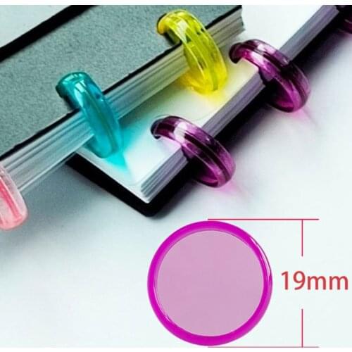 100pcs 19mm Mushroom Hole Disc Binder Plastic Mushroom Rings Binder Notebook Ring Binding Discs Planner Binding Office Supplies