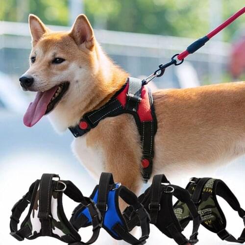 Dog Harness No Pull Reflective Breathable Adjustable Pet Harness For Small Large Dog Harness Vest French Bulldog Walking Harness