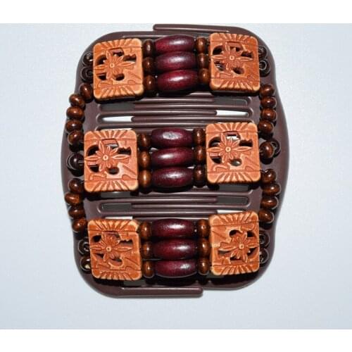 Bridal professional lady Stretchy Beaded Double Magic Hair Combs Clip double hair combs hairpins hair accessories 10 pcs/lot