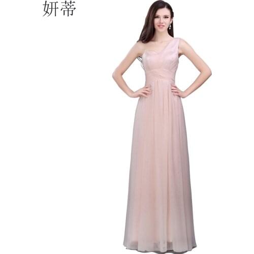 Simple Pink One Shoulder Straight Evening Dress 2017 Sleeveless Custom Made Free Shipping Prom Dresses New Arrival