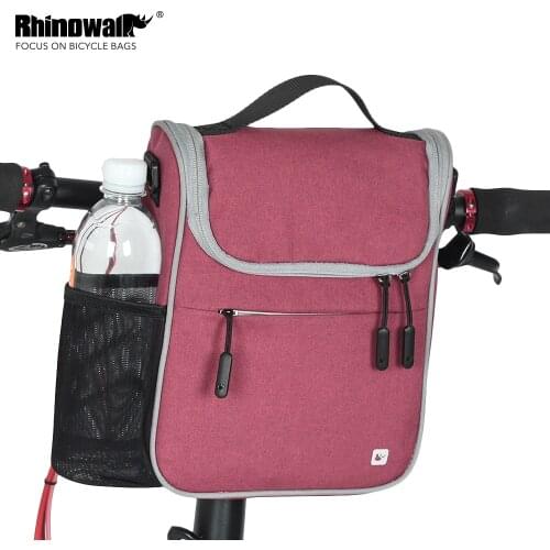 Rhinowalk Bicycle Bag 5L Waterproof Handlebar Bag Folded Bike Front Tube Frame Pack Messenger Backpack Cycling Accessories