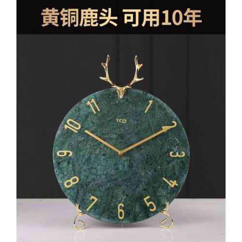 Marble Modern Minimalist Desk Clock Nordic Desktop Clock Living Room Home Display Sitting Pendulum Desk Clock Ornaments