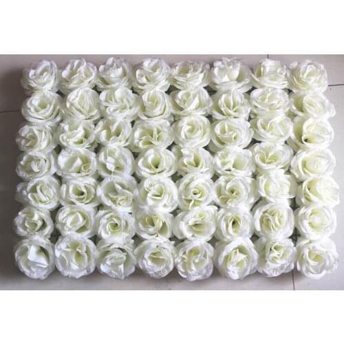SPR EMS Free Shipping 60*40cm ivory Artificial silk rose flower wall wedding background lawn/pillar market decoration