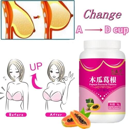 Breast Enhancement Fuller Firmer Pills Papaya Pueraria Capsule for Women Breast Growth Vaginal Skin Hair Health Supplement