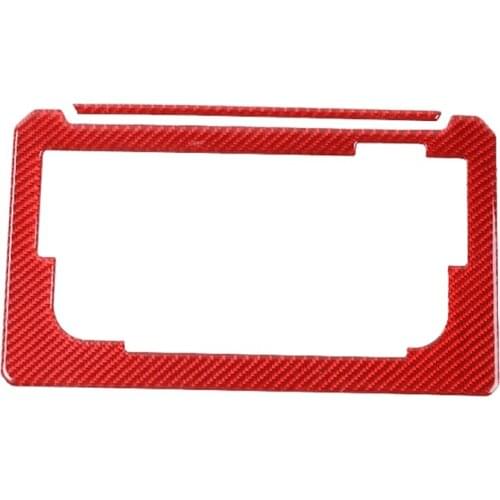 For Suzuki Jimny 2019 2020 Carbon Fiber Car Dashboard CD Screen Decoration Cover Trim Sticker Car Accessories, 2PCS