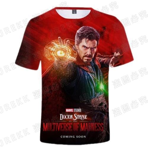 2021 Summer Marvel Doctor Strange 3D T Shirt Men Women Children Casual Boy girl Kids Streetwear Printed T-shirt Tops Cool Tee