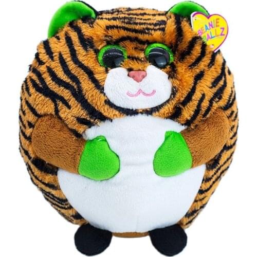 25CM Ty Beanie Sparkly Eyes the Round ball colored tiger Cute Animal Doll Birthday Gift Soft Stuffed Plush Toy Kids
