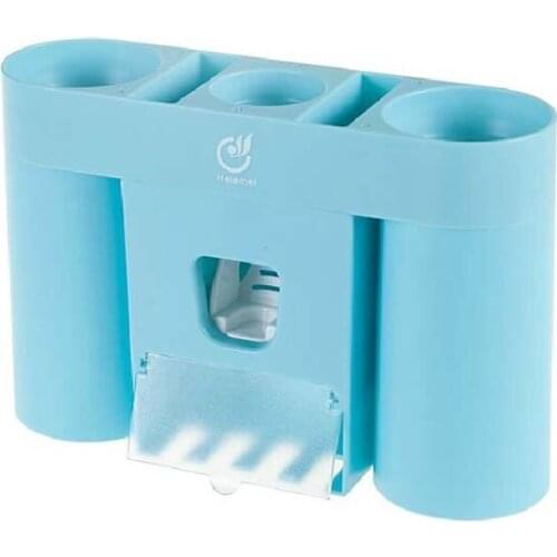 BF040 Viscose type automatic toothbrush holder toothpaste dispenser wall type toothbrush with magnet storage rack 20*6*13.5cm