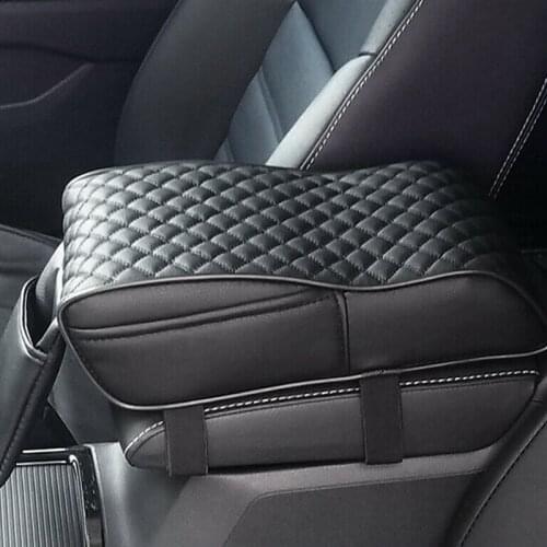 Car Armrest Box Mats Memory Foam Vehicle Arm Rest Box Pads Leather Center Console Covers Styling Interior Accessories