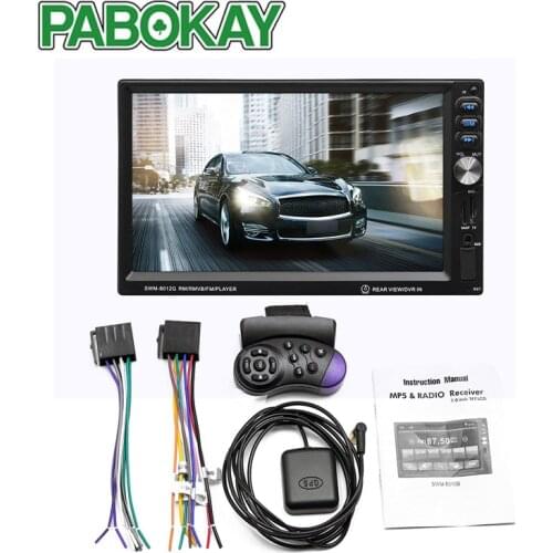 8012G 7" 2 Din Car Audio MP5 Player Multimedia Support Bluetooth And GPS Navigation USB/SD/FM Aux Input