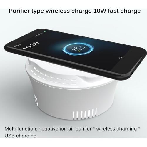 2 in1 Qi Wireless Charger Air Purifier For Home True Filters Desktop Purifiers Filtration Air Cleaner mobile phone accessories