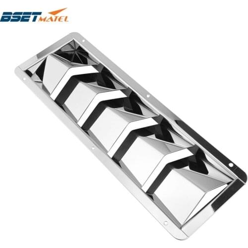 BSET MATEL 5 Slots Stainless Steel 304 Boat Marine Square Air Louver Vent Grille Ventilation Louvered Ventilator Grill Cover