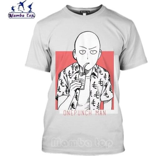 Mamba top Anime One Punch Man T Shirt 3D Cartoon Summer O Neck Mens T-shirts Fashion Women Tshirt Fitness Casual Men Sportswear