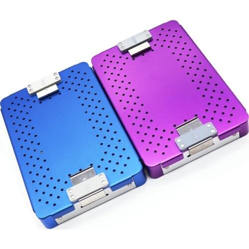 Imported silica gel sterilizing box aluminum alloy sterilizing box for micro-ophthalmic surgery tools and instruments