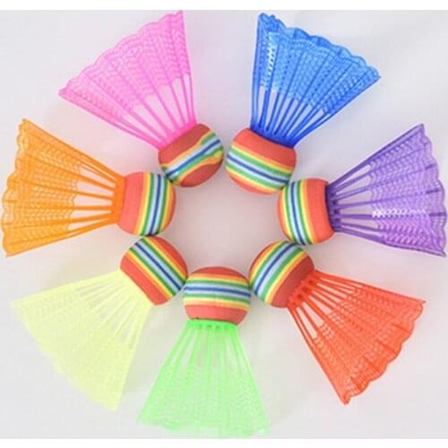 Hot-selling color color Bubble badminton ball head plastic ball childrens badminton rich color random