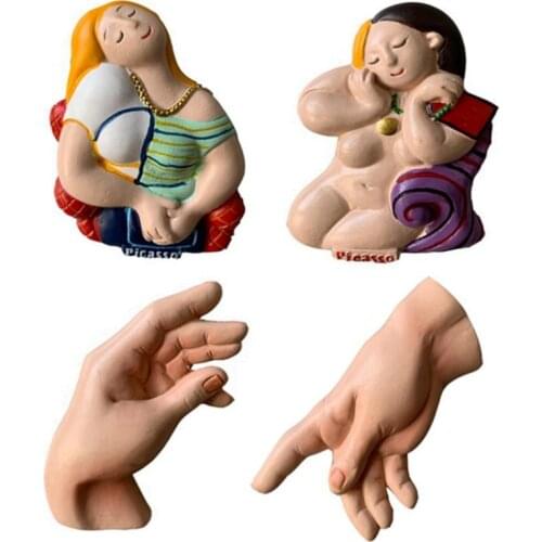 Creation of Adam Picassos Famous Paintings 3D Fridge Magnets Tourism Souvenirs Refrigerator Magnetic Stickers Gift Collection