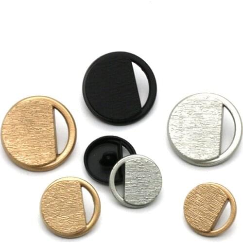 Metal Shank Buttons Mosaic for Clothing Crafts Coats Dress Skirt Sweater Sewing DIY Accessories Fashion 10pcs