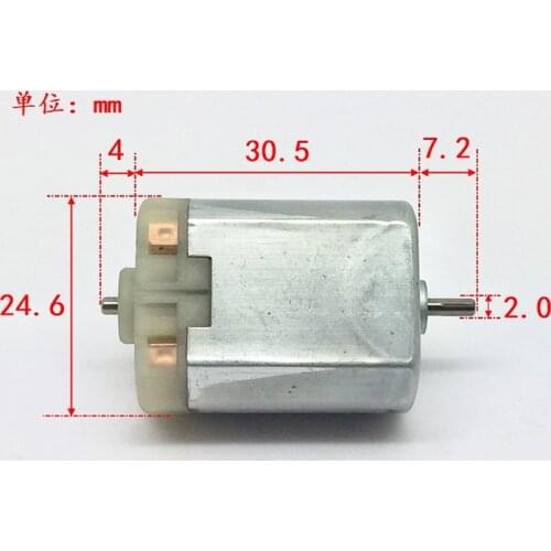 Micro 25MM FC-280SC-19170 6V-12V 12000RPM Carbon Brush DC Motor 2mm Shaft Car Door Lock Rearview Mirror Repair Flat Motor