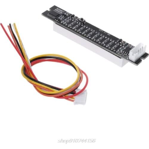Mini Dual 12-bit Music Level Indicator Adjustable Light Speed VU Meter Stereo Amplifier Board With AGC Mode J09 21 Dropship