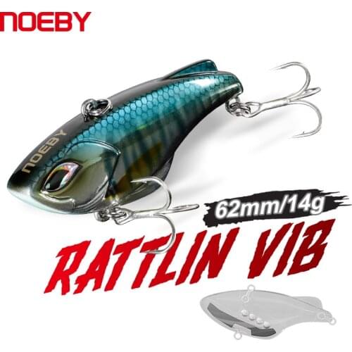 Noeby Rattlins Wobbler Fishing Lures 62mm 14g Sound Lipless Crankbait Vibration Artificial Hard Bait for Pike Bass Fishing Lure