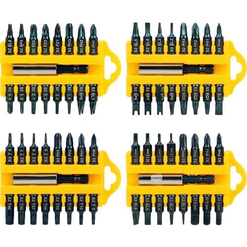 NICEYARD 17pcs /set Holder Screwdriver Bits Security Tamper Proof Torx Hex Star Bit Set