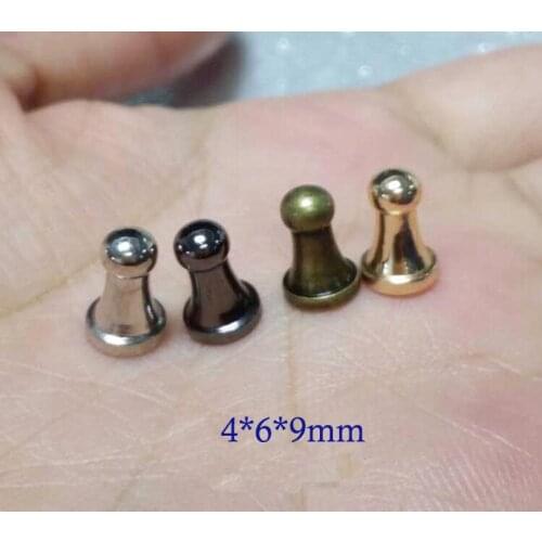 Wholesale 100sets/lot brass screw rivets screw knob for handbag belt shoes watchband metal rivets free shipping 2017052601